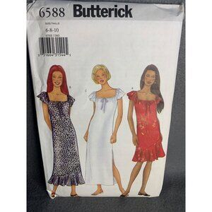 Butterick Misses Dress Sewing Pattern Size 6 8 10 6588 - Uncut